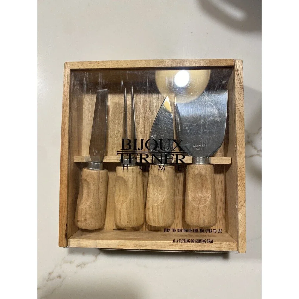 Bijoux Terner Home stainless steel Cheese Knife Charcuterie Utensil Set Unsealed